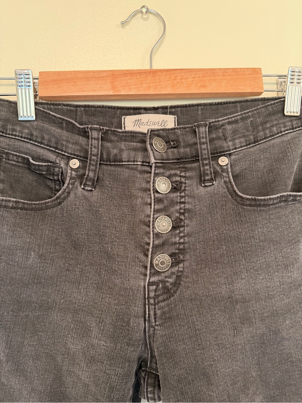 Madewell High-Rise Skinny Black Button-Fly Women's Jeans - Picture 4 of 10